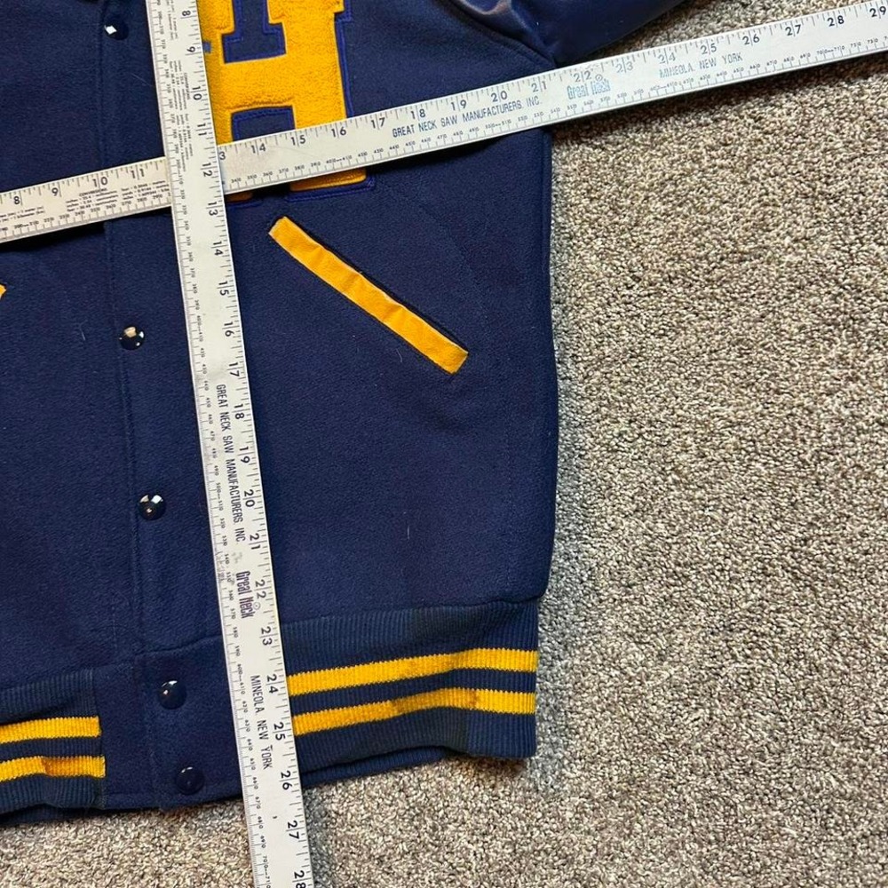 Vintage 1970s varsity preppy letterman jacket size large - Picture 4 of 4